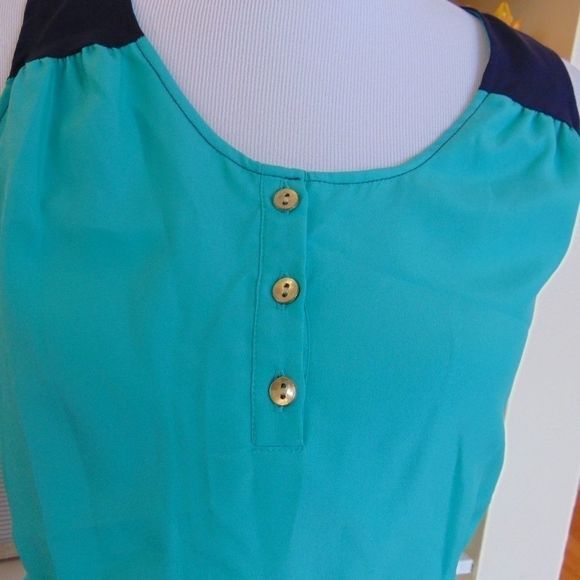 *296 Merona Color-Block Midi Dress w/ POCKETS - Picture 3 of 6